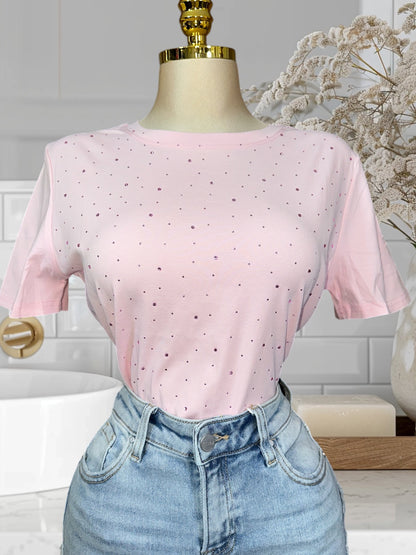 Summer T-Shirts W/Rhinestone