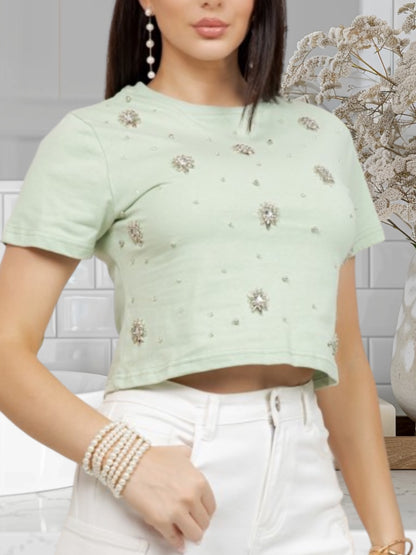 Embellishment Crop Top