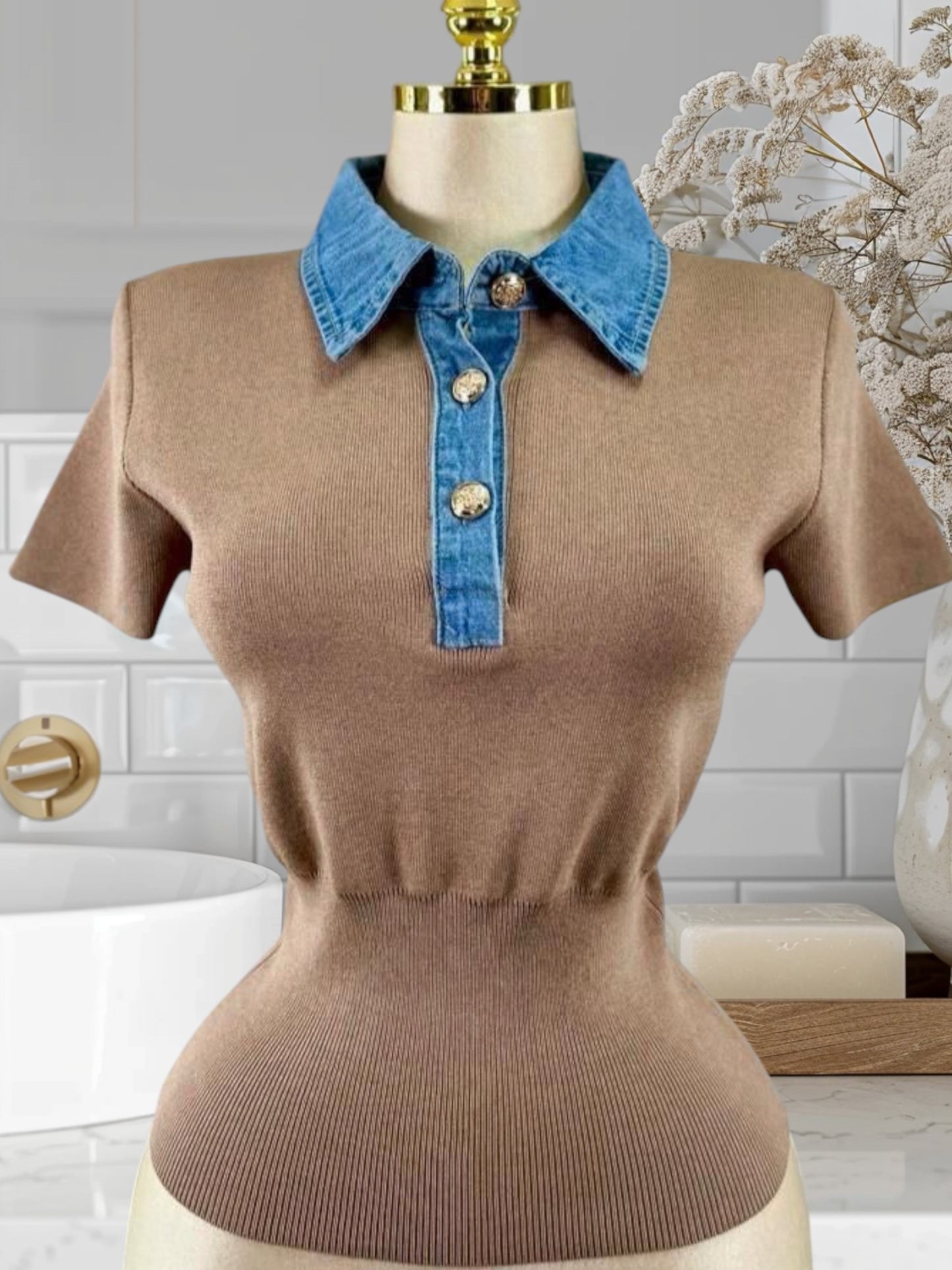 Blouse W/Denim