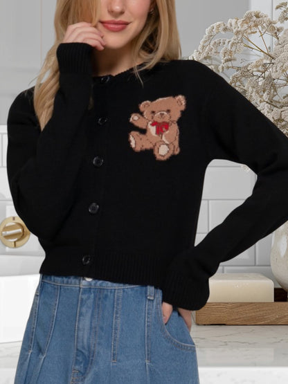 Embroidery Cardigan Sweater