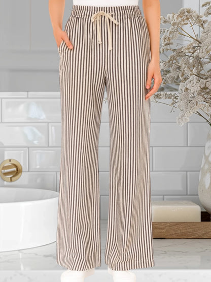Stripe Straight Leg Pants