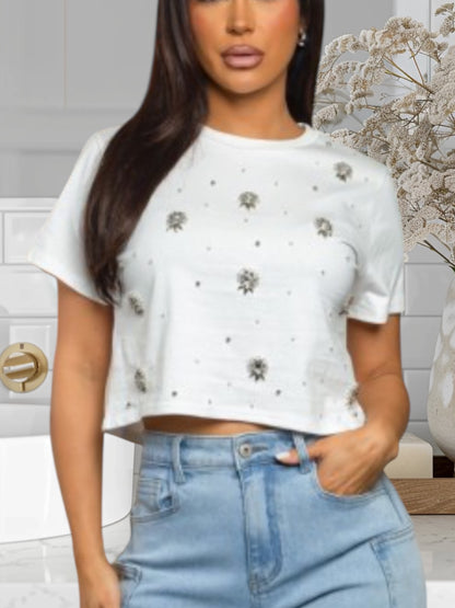 Embellishment Crop Top