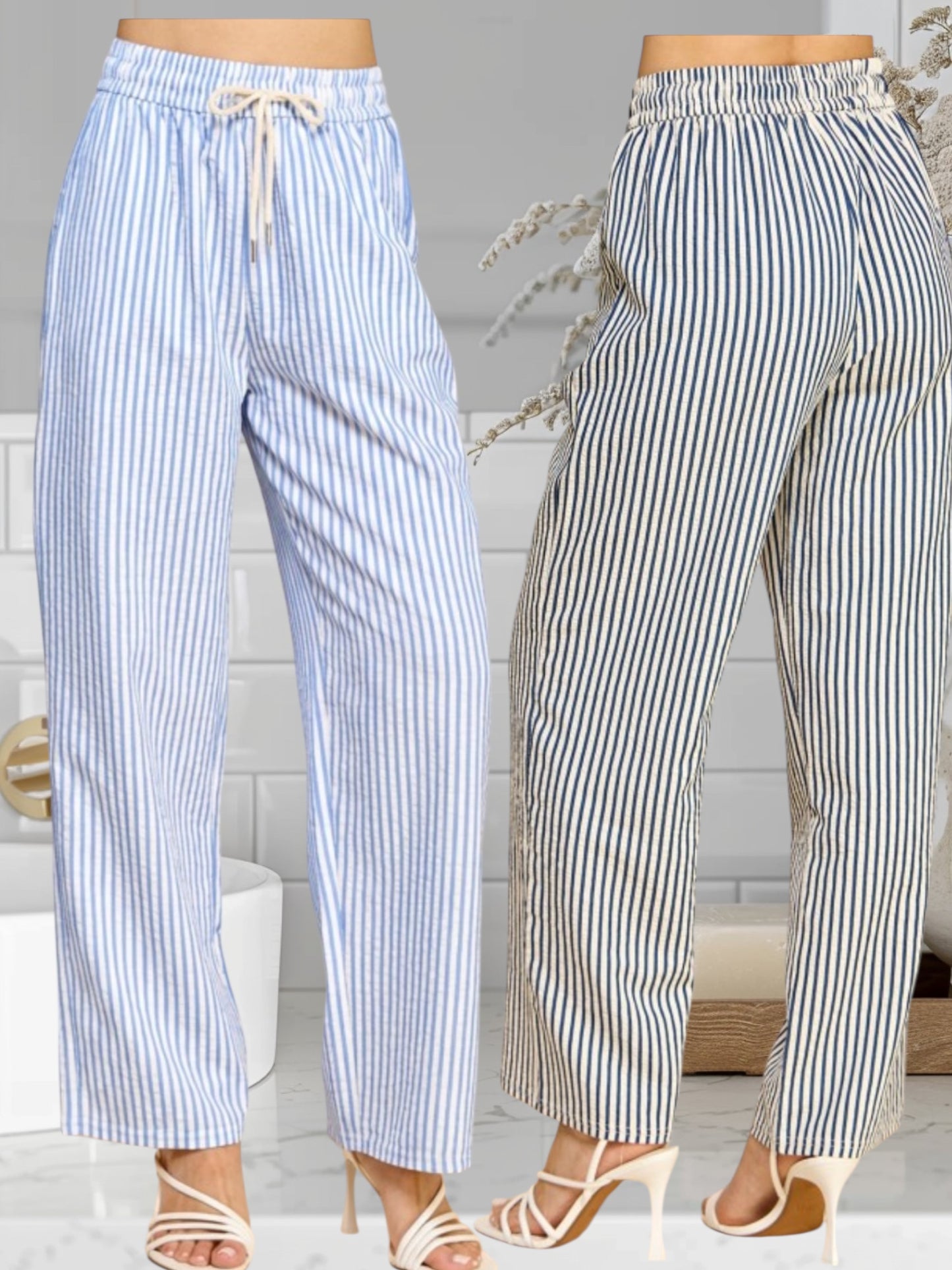Stripe Straight Leg Pants