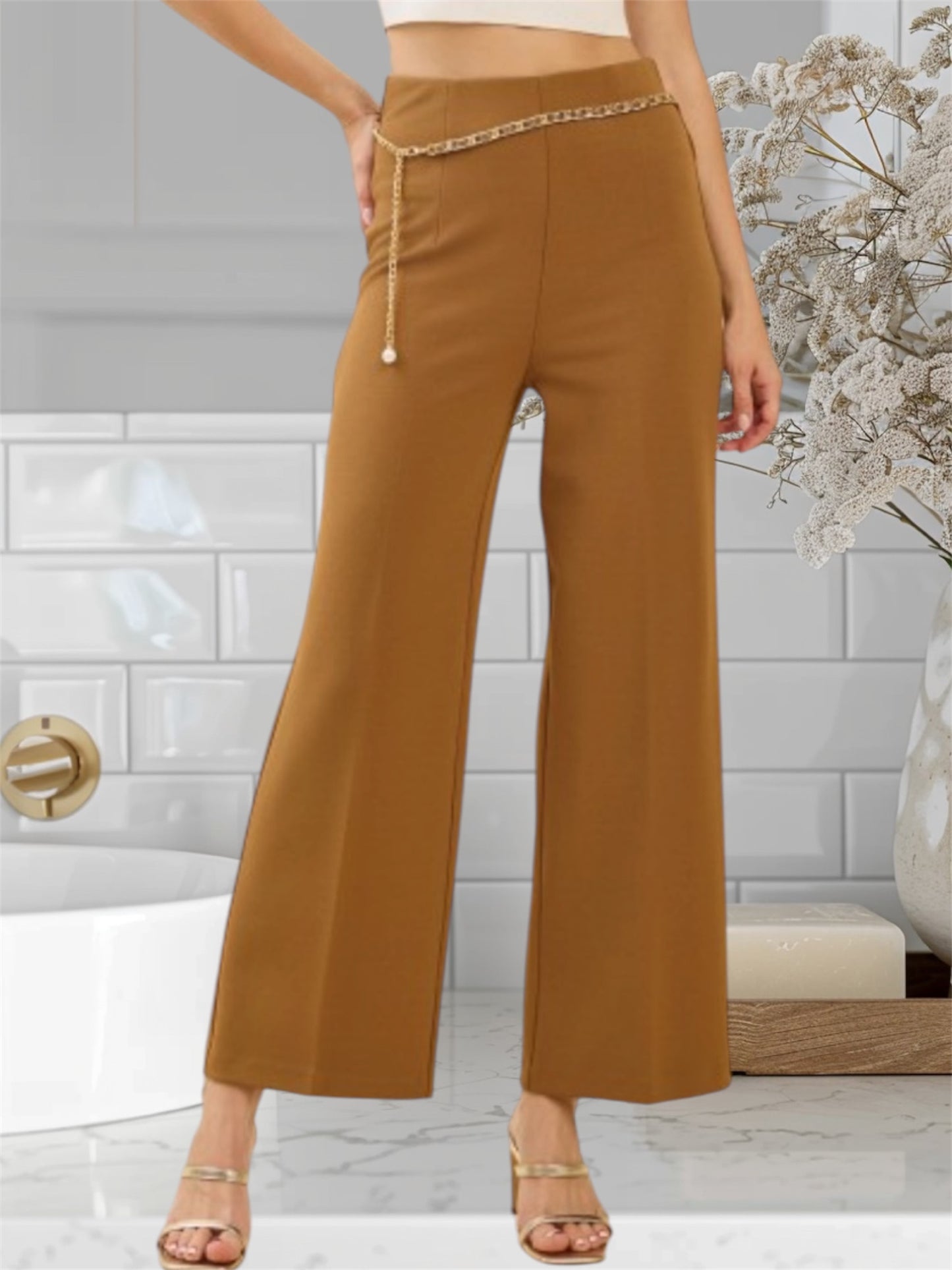 Camel High Waist Pants 515