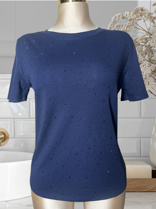 T-Shirt W/ Rhinestos
