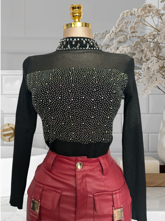 One Size Embellished Blouse