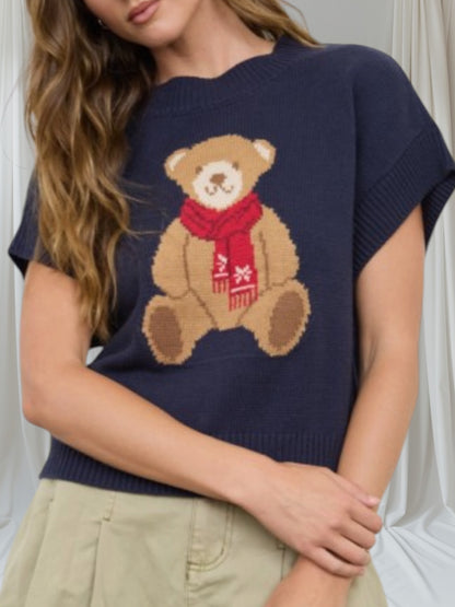 Teddy Bear Short Sleeve Vest