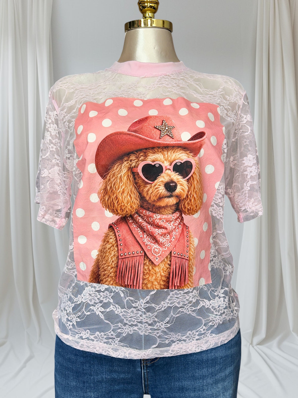 Sheriff Dog Lace Shirt