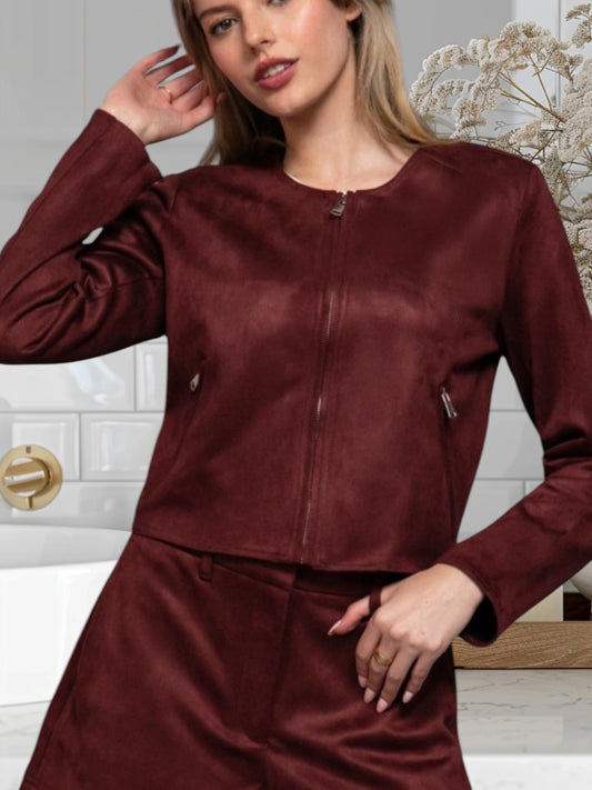 Faux Suede Jacket