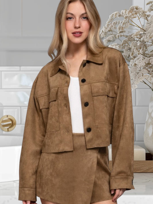 Faux Suede Jacket
