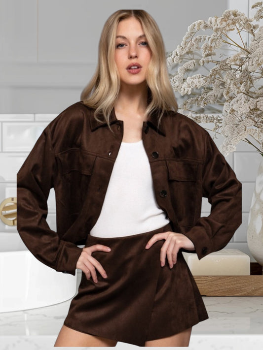 Faux Suede Jacket