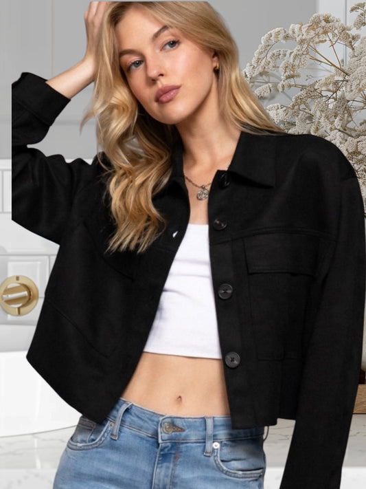 Faux Suede Jacket