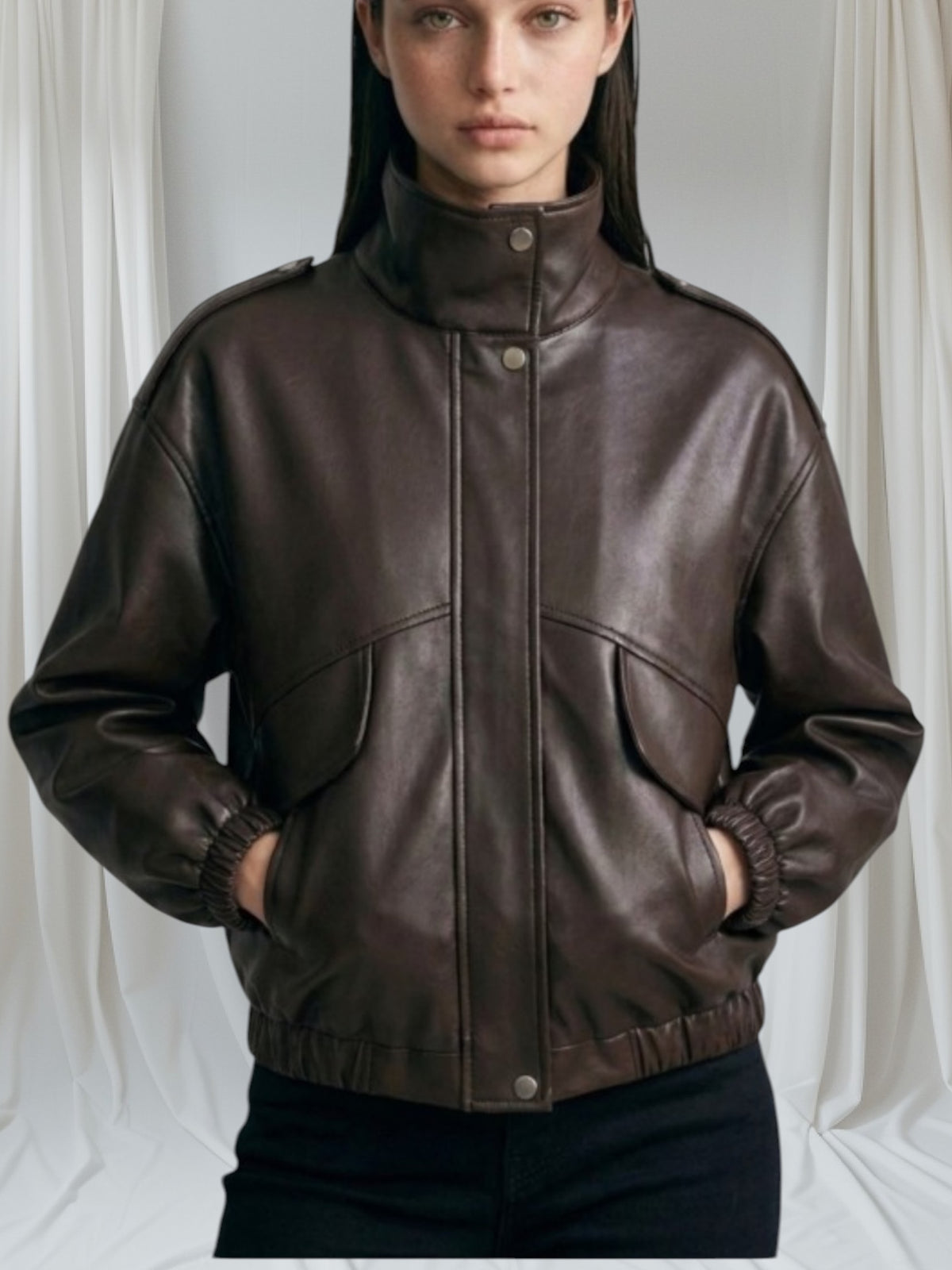 Faux Leather Faux Jacket
