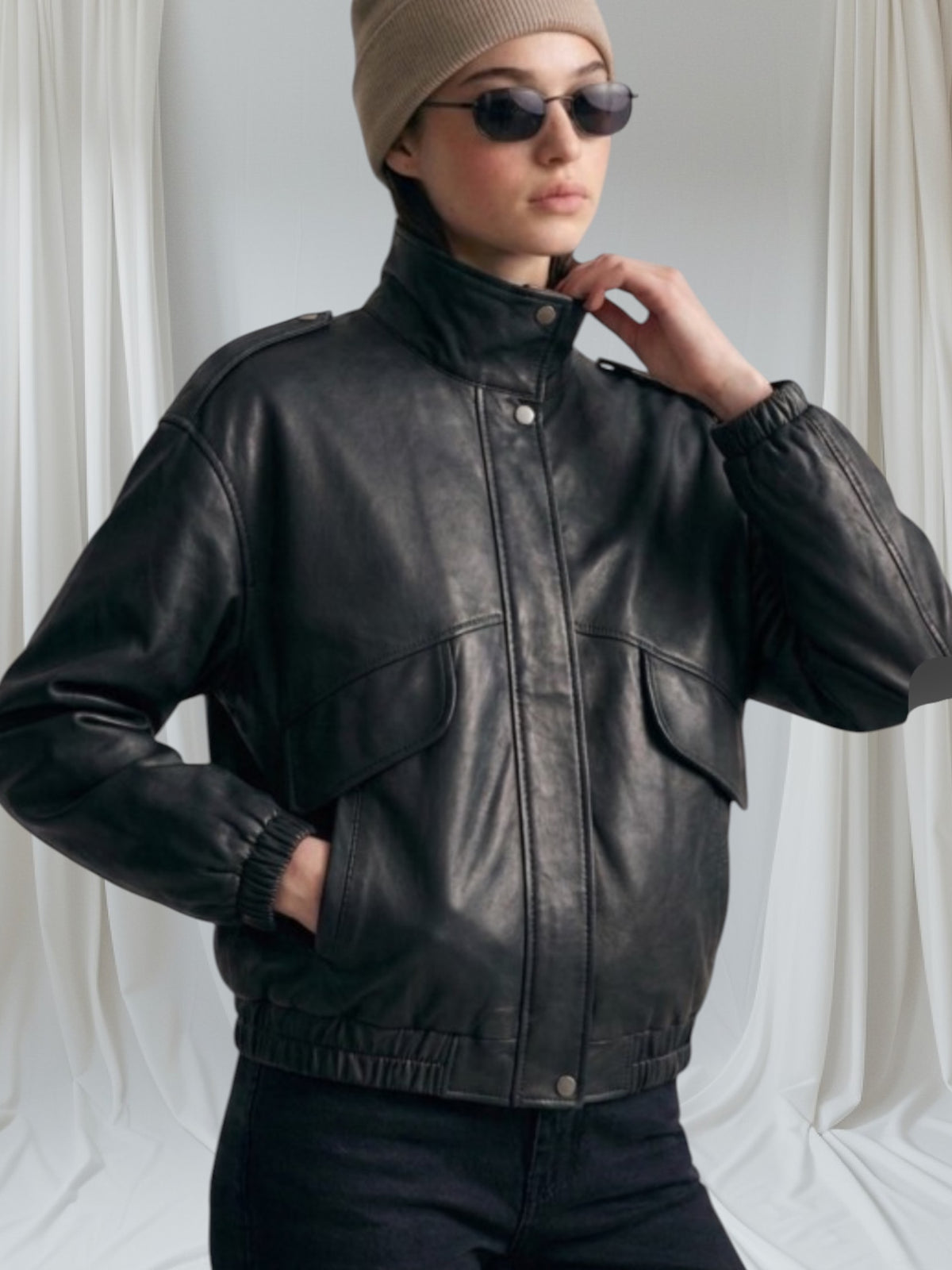 Faux Leather Faux Jacket