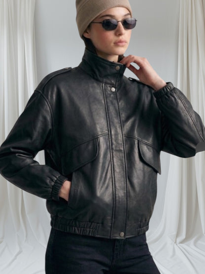 Faux Leather Faux Jacket