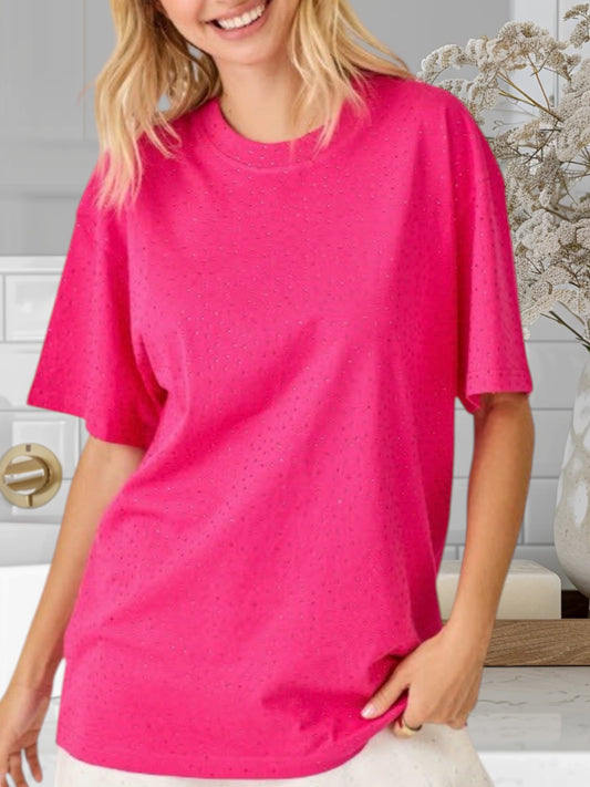 Oversized Shirt W/Rhinestones 580